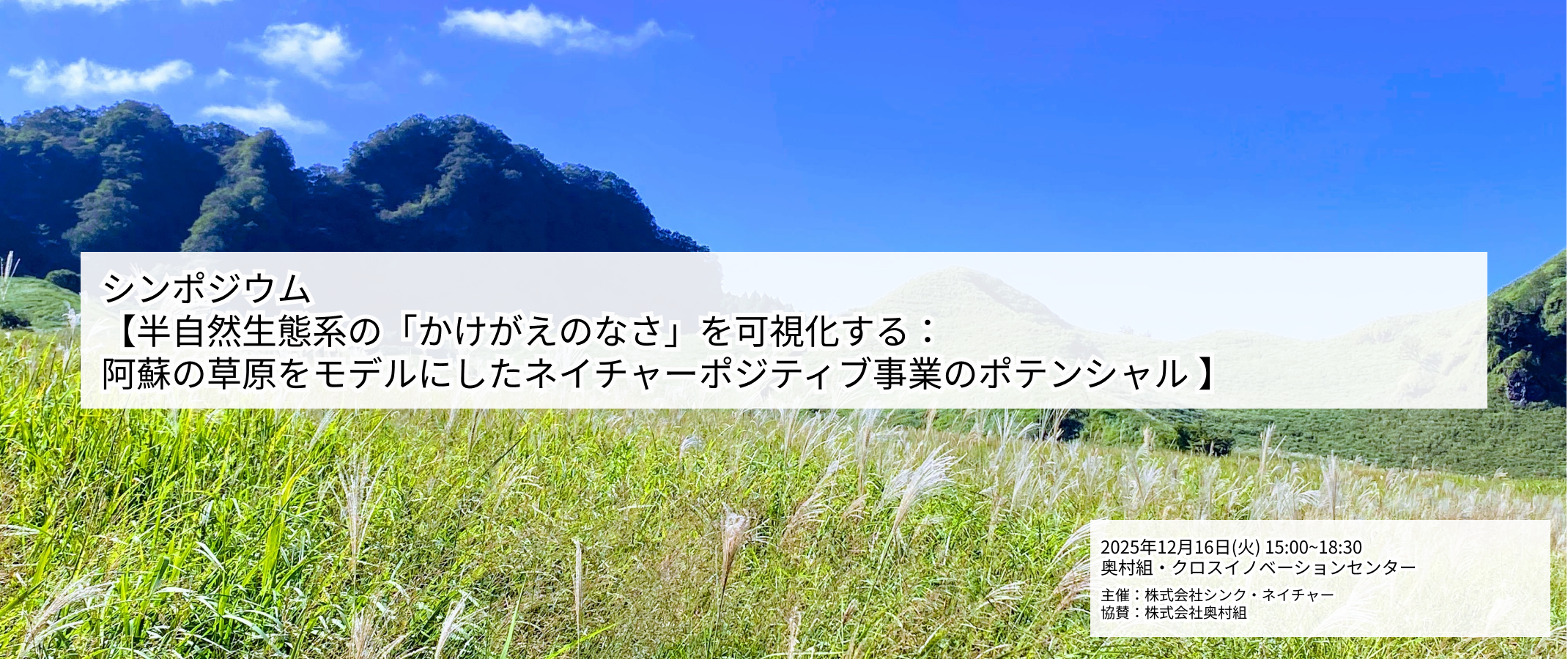 20251216_半自然生態系の「かけがえのなさ」を可視化する：阿蘇の草原をモデルにしたネイチャーポジティブ事業のポテンシャル
